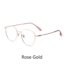 Women Ultra-light Pure Titanium Eyewear Frame Round Flexible Myopia Hyperopia Glasses Frame Optical Prescription Frame