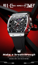 OLEVS 2942 Men's Watches Trendy Red Strap Moon Phase Auto Date High Quality Wristwatch Original Waterproof Luminous