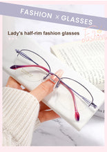 VICKY Retro Ultra-light Pure Titanium Women's Glasses New Simple Anti-Blue Light Glasses Customizable Prescription S7010T
