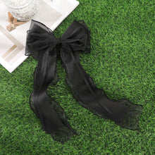 Ladies Wine Red Bow Hair Clip Ribbon Barrettes Clip Girls Bowknot Mesh Yarn Hairpin Women Hair Accessories New Year Gift